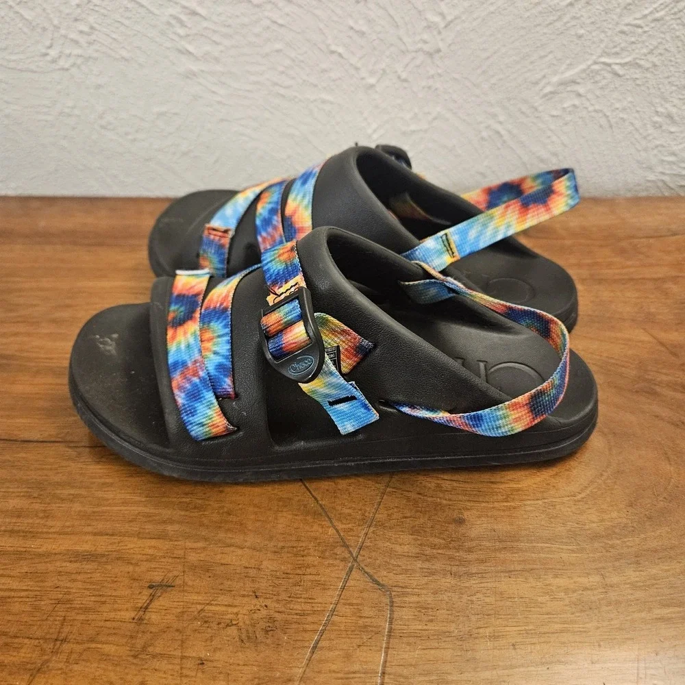 Chaco‎ Chillos Unisex Kids Size 4 Tie Dye Print Slip On Sport Sandals Shoes